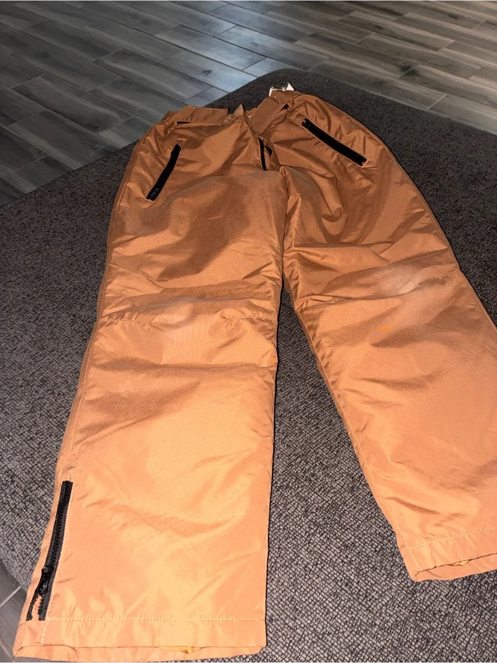 Old Navy Kids Brown Snow Pants with Zip Pockets size 8 boys , water resistant